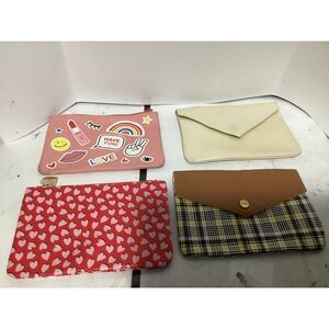 4-ipsy glam bag clutch makeup pouches utility 2 zip 2 snap